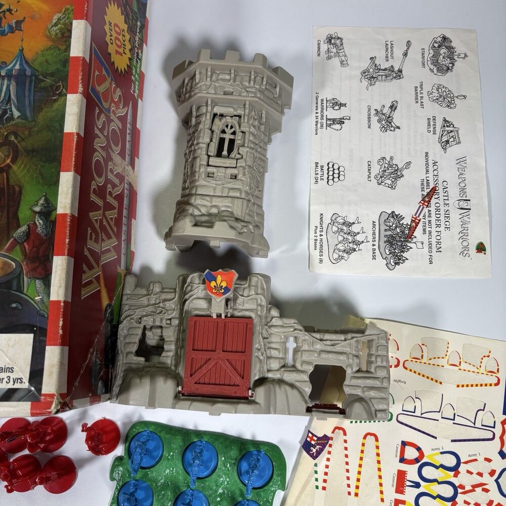 Vintage Weapons & Warriors Castle Siege Game 1996 Pressman #9705 Near Complete - Picture 7 of 15